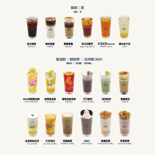 咖啡伴Caffebene 韓國咖啡連鎖 產品介紹