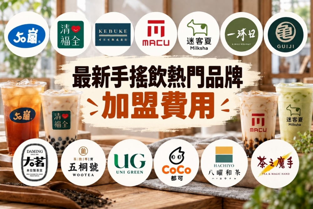 2026台灣手搖飲加盟調查：熱門品牌加盟金、開店成本、加盟條件與選址一次看